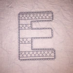 Pottery barn letter “E”